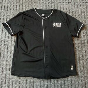 Authentic NBA #46 Basketball Black Button Baseball Style Jersey Mens Extra Large